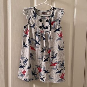 Tea Collection India Majestic Cranes Sailor Dress 2015 Girls Size 3